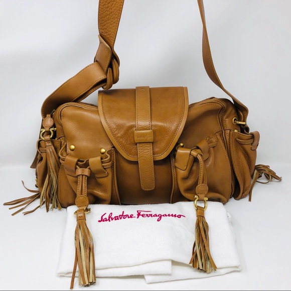 Salvatore Ferragamo Handbags - FERRAGAMO perfect travel leather satchel, Italy